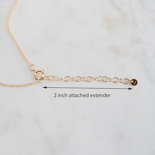 Austin Down to Earth, Tiny Cross Necklace, Simple Gold Cross Necklaces for Women, 14k Gold Filled Chain, Christian Gift for Baptism Confirmation Graduation - style: 16-18 inches, adjustable