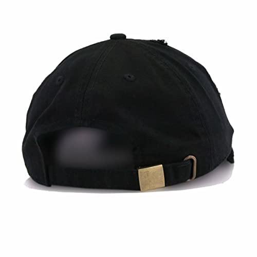 Faith with Cross Vintage Baseball Cap Embroidered Cotton Adjustable Distressed Dad Hat - color: Black