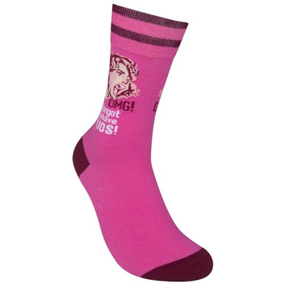 FUNATIC Crazy Socks with Funny Sayings - Novelty Gift for Men, Women, Adult - color: Omg I Forgot to Have Kids