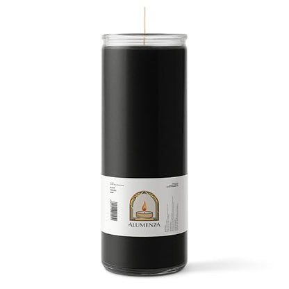 3pk Black Negro 90hr | 7-Day Prayer Candles - Glass Jar Veladoras, Unscented Paraffin Wax | Protection, Reversing Banishing Novena - Catholic Hispanic Church Altar, Memorial Vigil, Uncrossing - color: Black