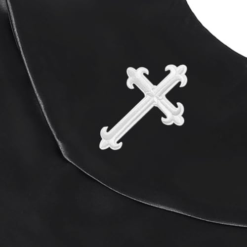 Unisex V-Shape Church Choir Stole with Cross for Adults Church - color: Black, size: Gold Cross