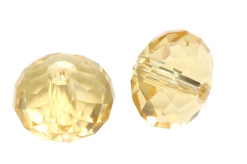 24pcs Adabele Austrian 6mm Faceted Rondelle Crystal Bead Yellow Champagne - color: Gold Champagne, size: 4mm x 6mm - 24pcs