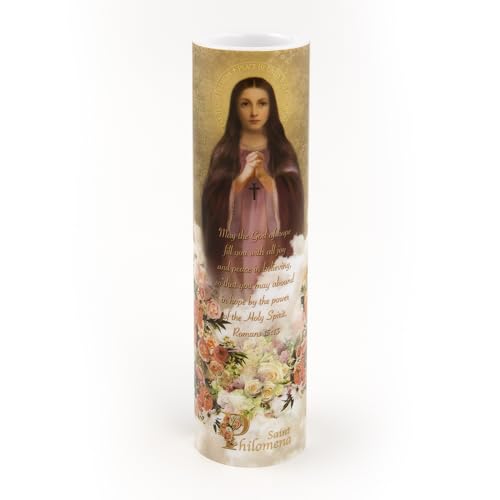 St Philomena LED Flameless Devotional Prayer Candle