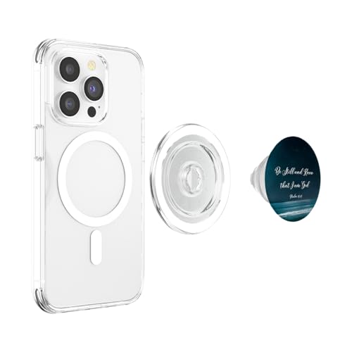 Be Still and Know that I Am God Psalm 46:10 Christian Quote PopSockets PopGrip for MagSafe - style: Magnetic PopGrip