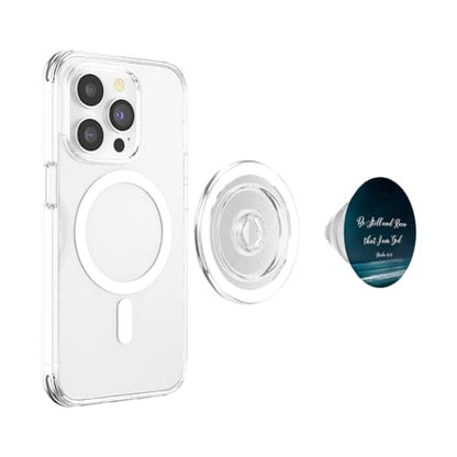 Be Still and Know that I Am God Psalm 46:10 Christian Quote PopSockets PopGrip for MagSafe - style: Magnetic PopGrip