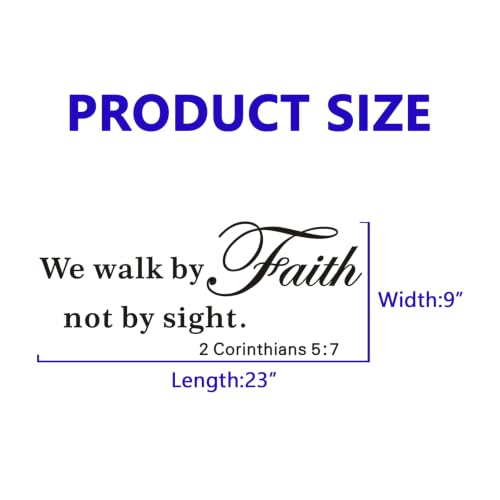 VODOE Scripture Wall Stickers for Church: Apply in Under 30 Min - color: We Walk By Faith Not By Sight, size: Small