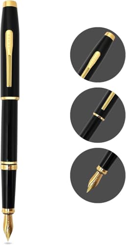 Cross Coventry Black Lacquer, Gold-Tone Fine Nib Fountain Pen - color: Black, style: Fine Nib
