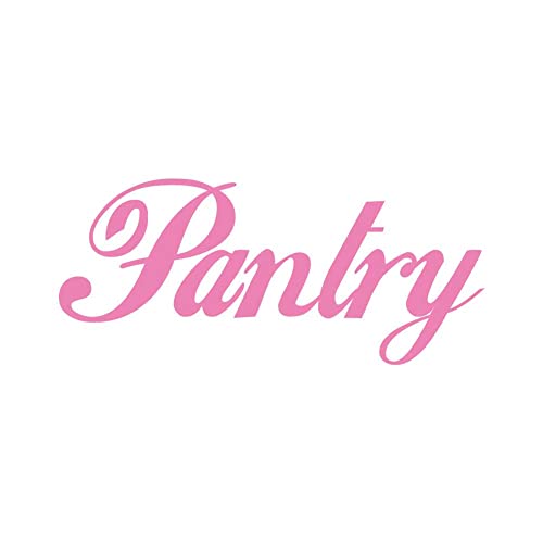 Scripty Pantry Text 11 inch Light Pink Indoor Wall Vinyl Decal - color: Light Pink, size: 11 Inches