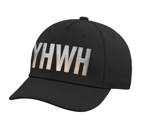 YHWH Christianity Jesus Christian Faith Adjustable Baseball Hat - color: Black