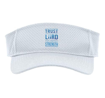Trust in the Lord Jesus Faith Christian Bible Verse Sport Sun Visor - color: White