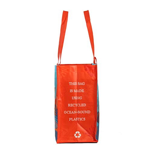 Earthwise Reusable Grocery Bags – Foldable & Water‑Resistant OceanWise® Shopping Bags, Gift Totes, Durable Multi‑Use Eco Bags (5 Pack)