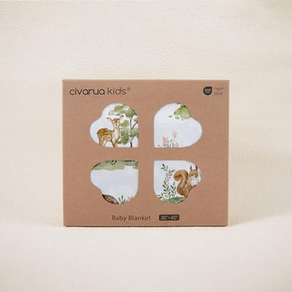 Fleece Baby Blankets for Girls & Boys, Infant Toddler Blanket - color: Sage Green Jungle Animals