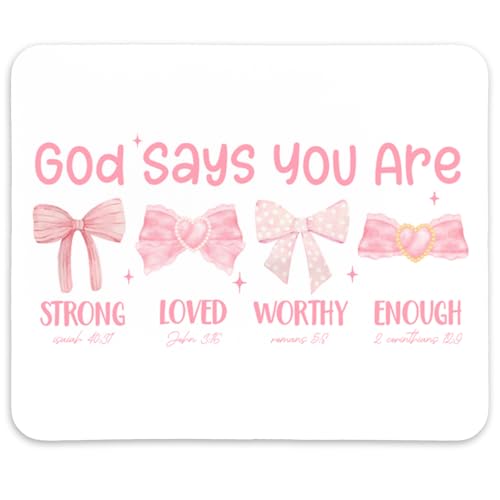 QIYUHOY Christian Bible Accessories Mouse Pad, 9.5x7.9 Inch - color: pinkbow