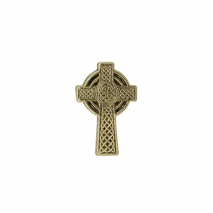 Jim Clift Design Celtic Cross Gold Lapel Pin
