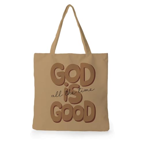 Preppy Coquette Pink Tote Bag, Trendy Shoulder Canvas Tote Bags, Durable Reusable Grocery Bag for Shopping and Travel - color: Brown God