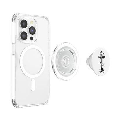 Eastern Orthodox Cross with Skull PopSockets PopGrip for MagSafe - style: Magnetic PopGrip