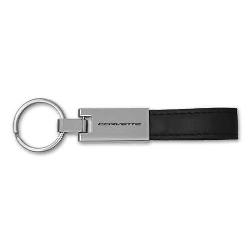SR1 Performance C7 Corvette Leather Loop Split Ring Keychain - Officially Licensed Chevrolet Key Chain
