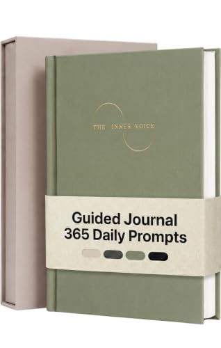 THE INNER VOICE Guided Journal for Women & Men, 365 Prompts for Self Care - color: Sage Green