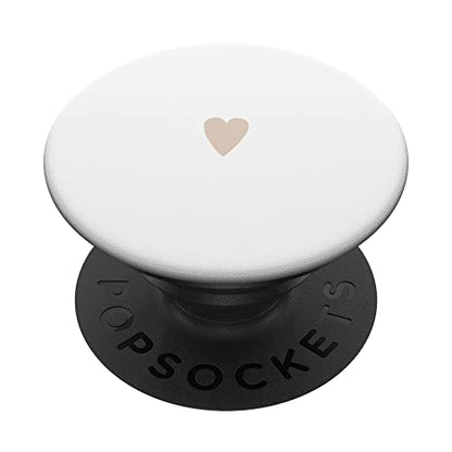 Sand/Beige/Tan Hand Drawn Heart Minimalist Love PopSockets Adhesive PopGrip - style: Adhesive PopGrip