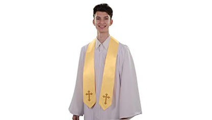 CLERKMANS Choir Stole with Crosses - color: Antique Gold