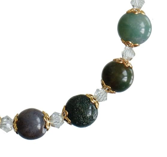 Sine Cera Multicolor Onyx/Gold Trim 1 Decade Catholic Rosary Bracelet, Round 8mm Beads