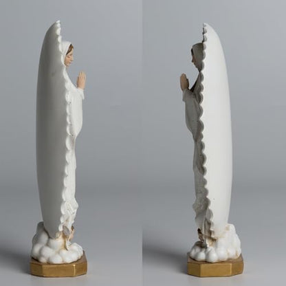 BC Catholic Our Lady of Guadalupe Statue, 7" H Virgen De Guadalupe Figure, Holy Mother Mary Religious Gift, Catholic Decor, Handpainted Renaissance Sculpture Purity & Grace Collection by Buildclassic - color: Gold&white Guadalupe