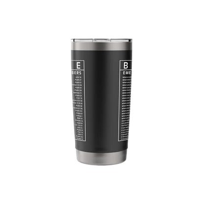 Bible Emergency Hotline Numbers Bible Verse Scripture Gift Stainless Steel Insulated Tumbler - color: Black