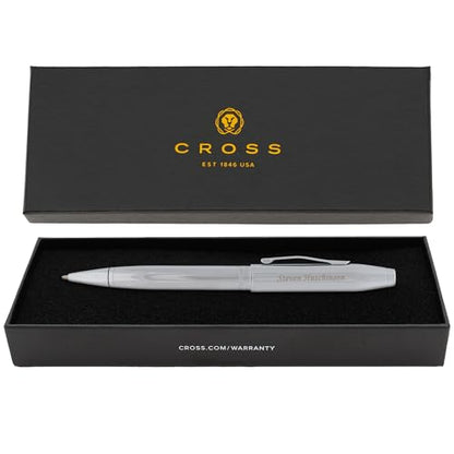 Cross Foundry Personalized Engraving Ballpoint Pen in Polished Chrome - color: Chrome