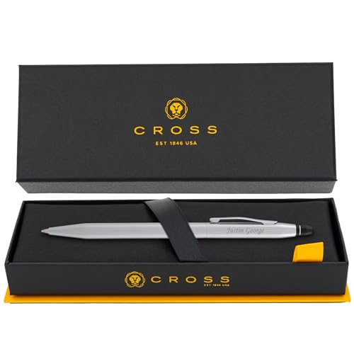 Cross Click Personalized Click Action Ballpoint Pen in Polished Chrome - color: Polished Chrome