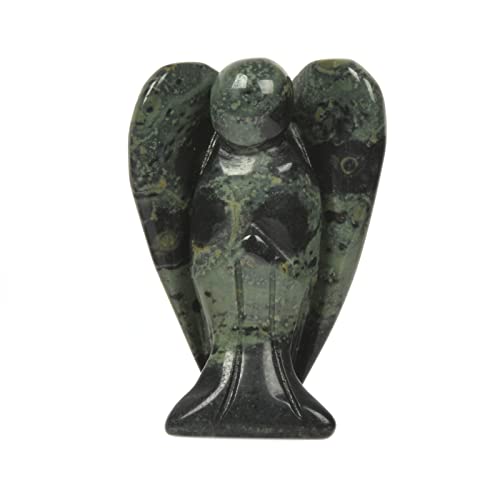 Justinstones Carved Kambaba Jasper Gemstone Peace Angel Pocket Guardian AngelHealing Statue 2 inch - color: Kambaba Jasper