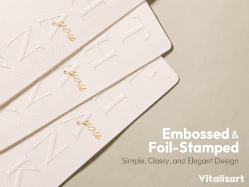Vitalizart Debossed Thank You Cards with Envelopes 16 Pack 4.3" x 5.5" - color: White Card White Envelope, size: 16 pcs