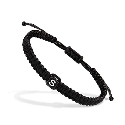 Initial Bracelets for Women Teen Girls Handmade Rope Braided Bracelet for Men Jewelry Birthday Graduation Mother's Day Gifts for Mom Wife Girlfriend Her Friends - style: S