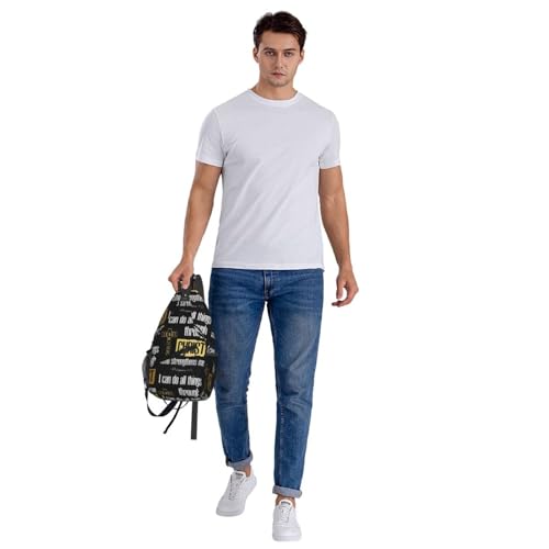 Jesus Christian Cross Sling Backpack Shoulder Chest Bag For Men Women Hiking Travel Crossbody Daypack - color: Jesus Christian Cross-0001