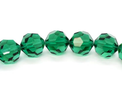 100pcs Adabele Austrian 4mm (0.16 Inch) Small Faceted Round Crystal Beads Emerald Green Compatible with Swarovski Crystals Preciosa - color: Emerald Green, size: 4mm Small (100pcs)