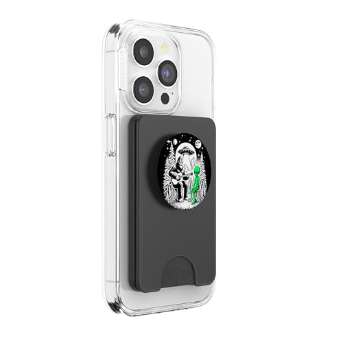 Bigfoot Plays Guitar Sasquatch Camping Big Foot UFO Alien PopSockets PopWallet for MagSafe - style: Magnetic PopWallet