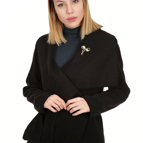 Brooch Pins For Women Fashion Elegant Brooches Lapel Badges Coat Sweater Scarves Shawl Dress Accessory Wedding Party Prom Jewelry - color: golden