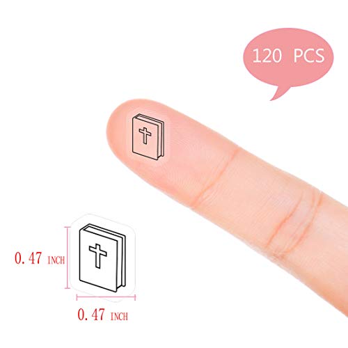 Bible Planner Stickers, 120 Clear Cross Church Labels Scrapbooking Crafting Sticker