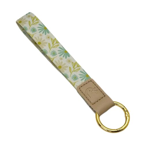 Yappy Daily Bible Verse Keychain Wristlet, NFC Christian Lanyard for Keys, Wallet, ID & Phone for Women Men - color: Flowers
