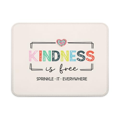 Inspirational Mouse Pad, Kindness is Free, Positive Affirmations Gifts Mouse Pad for Work Computers Laptop Home Office Dorm Desk Accessories, 9.5x7.9 Inch - color: Interesting text Mouse pad E