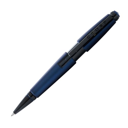 Cross Edge Matte Blue Lacquer Gel Rollerball Pen, Medium Point, Black Ink - color: Matte Blue
