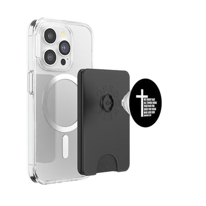 Romans 8:28 8 28 God Jesus Religious Quote Christian Salty PopSockets PopWallet for MagSafe - style: Magnetic PopWallet