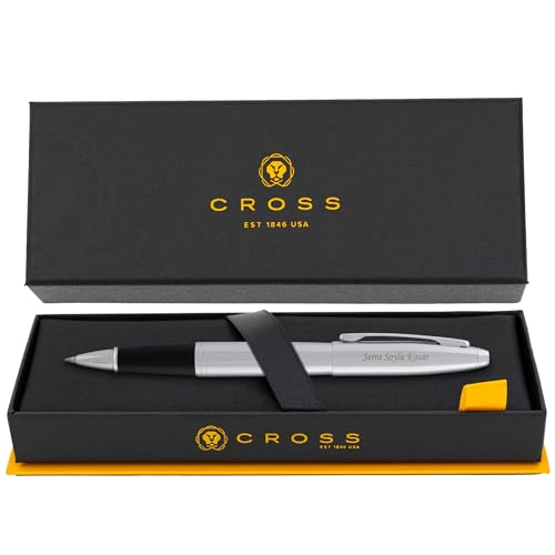 Cross Calais Personalized Capped Rollerball Pen in Chrome Finish - color: Chrome Rollerball Pen
