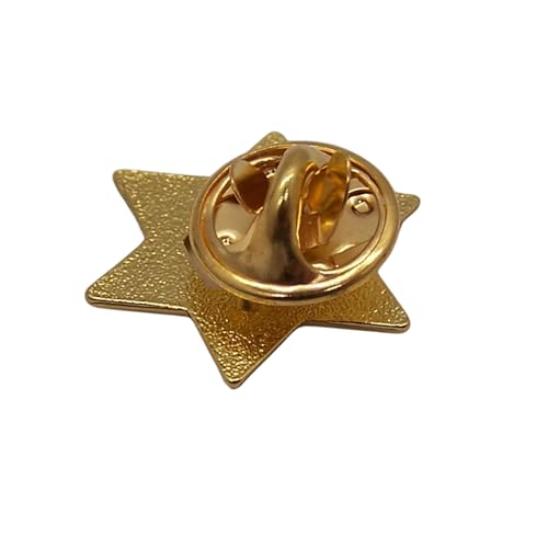 Gold Star of David with Cross Lapel Pin – Religious Faith Pin, Interfaith Symbol Jewelry, Christian Jewish Gift