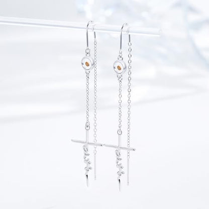 PRAYMOS Cross Earring for Women Dangle 925 Sterling Silver Mustard Seed Earrings Hypoallergenic Christian Religious Faith of a Mustard Seed Jewelry Gifts