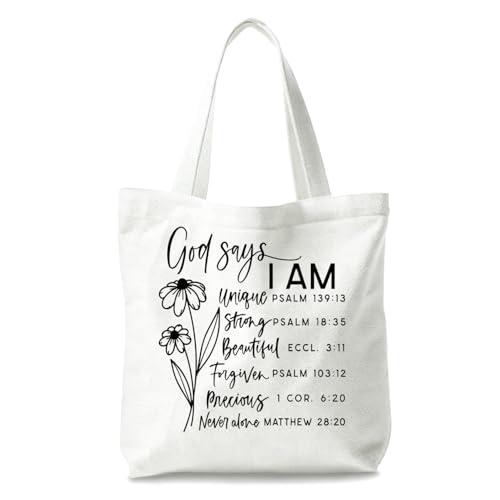 Bible Tote Bags Cute Christian Preppy Canvas Tote Bag Christian Gifts for Women Reusable Shopping Bags(Parent) - color: Bible-13