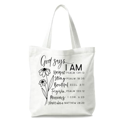 Bible Tote Bags Cute Christian Preppy Canvas Tote Bag Christian Gifts for Women Reusable Shopping Bags(Parent) - color: Bible-13