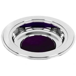 Silver Tone Offering Plates (Purple Felt Pad) - color: Purple Felt Pad