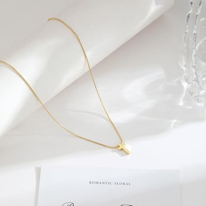 VIROMY Gold Cross Necklace for Women - Dainty Diamond Cross Pendant Necklaces Non Tarnish Waterproof Necklace Simple Choker Minimalist Jewelry - style: F-Cross-Gold