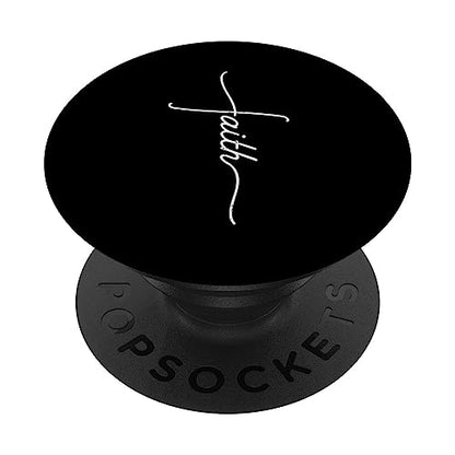 Faith Christian Cross Jesus Catholic Religion God Faith Gift PopSockets Swappable PopGrip