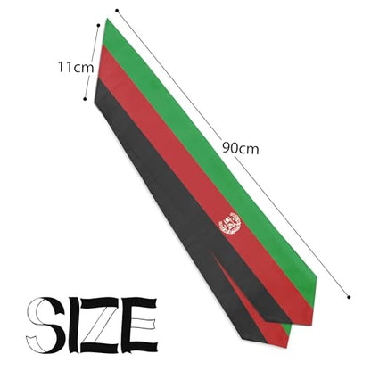 Graduation Satin Sash Scarf 72" Stole - color: Afghanistan Flag
